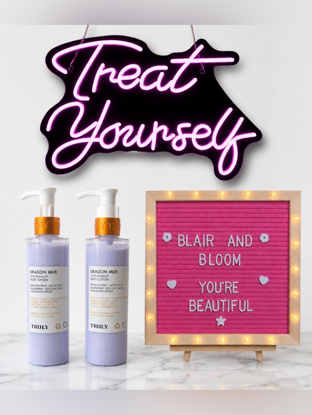 Truly Beauty DISCONTINUED Dragon Milk Anti-Blemish Body Lotion x2! - Picture 1 of 4